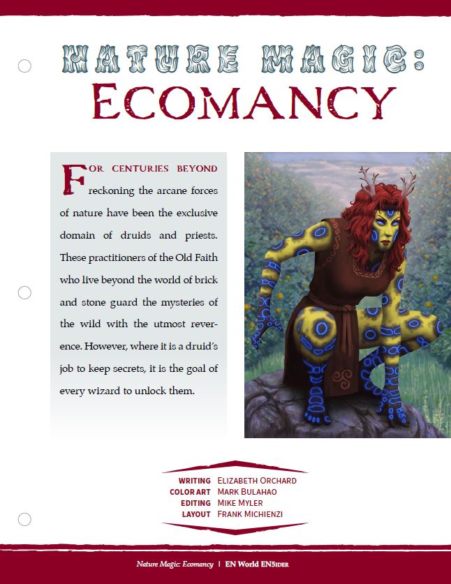 D&D 5E - EN5ider #352 - Nature Ecomancy | EN World | & Dragons | Tabletop Roleplaying Games